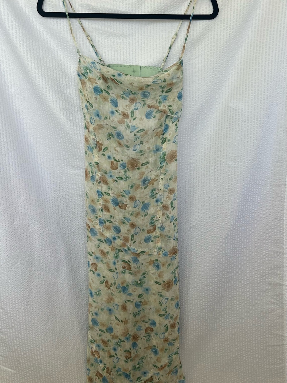 NWT Urban Outfitters Cream Floral Slip Maxi Dress Size Small
